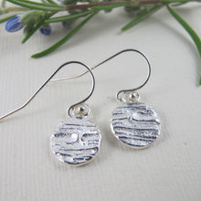 Load image into Gallery viewer, Arbutus bark imprinted dangle earrings from Galiano Island, BC - Swallow Jewellery