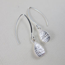 Load image into Gallery viewer, Arbutus bark imprinted dangle earrings from Galiano Island, BC - Swallow Jewellery