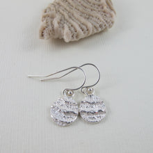 Load image into Gallery viewer, Port Renfrew coral imprinted dangle earrings from Vancouver Island - Swallow Jewellery