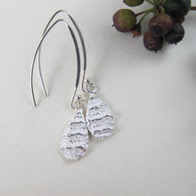 Load image into Gallery viewer, Port Renfrew coral imprinted dangle earrings from Vancouver Island - Swallow Jewellery
