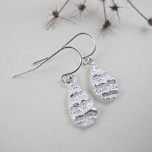 Load image into Gallery viewer, Port Renfrew coral imprinted dangle earrings from Vancouver Island - Swallow Jewellery