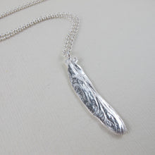 Load image into Gallery viewer, Dragonfly wing imprinted necklace from Sidney Spit, BC - Swallow Jewellery