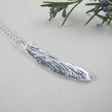 Load image into Gallery viewer, Dragonfly wing imprinted necklace from Sidney Spit, BC - Swallow Jewellery