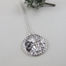 Load image into Gallery viewer, Sparrow bird vintage button imprinted long necklace - Swallow Jewellery