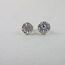 Load image into Gallery viewer, Sea urchin imprinted earring studs from McKenzie Beach, Tofino - Swallow Jewellery