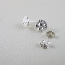 Load image into Gallery viewer, Sea urchin imprinted earring studs from McKenzie Beach, Tofino - Swallow Jewellery