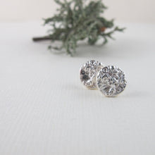 Load image into Gallery viewer, Barnacle imprinted earring studs from Kin Beach, Vancouver Island - Swallow Jewellery