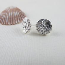 Load image into Gallery viewer, Barnacle imprinted earring studs from Kin Beach, Vancouver Island - Swallow Jewellery