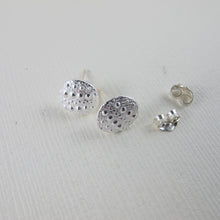Load image into Gallery viewer, Sea urchin imprinted earring studs from Middle Beach, Tofino - Swallow Jewellery