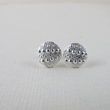 Load image into Gallery viewer, Sea urchin imprinted earring studs from Middle Beach, Tofino - Swallow Jewellery