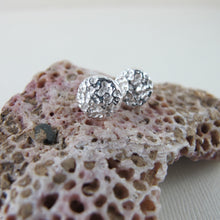 Load image into Gallery viewer, Whale bone imprinted earring studs from Victoria, BC - Swallow Jewellery