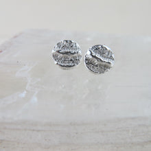 Load image into Gallery viewer, Coral imprinted earring studs from Port Renfrew, Vancouver Island - Swallow Jewellery