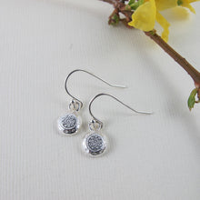 Load image into Gallery viewer, 1920's vintage button imprinted dangle earrings - Swallow Jewellery