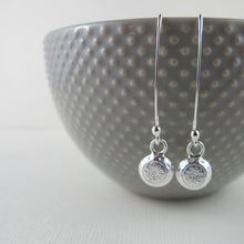 Load image into Gallery viewer, 1920's vintage button imprinted dangle earrings - Swallow Jewellery