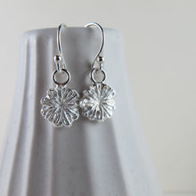 Load image into Gallery viewer, Poppy imprinted dangle earrings from Metchosin, Vancouver Island - Swallow Jewellery