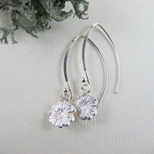 Load image into Gallery viewer, Poppy imprinted dangle earrings from Metchosin, Vancouver Island - Swallow Jewellery