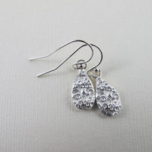 Load image into Gallery viewer, Barnacle imprinted dangle earrings from Kin Beach, Vancouver Island - Swallow Jewellery