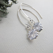 Load image into Gallery viewer, Poppy imprinted dangle earrings from Metchosin, Vancouver Island - Swallow Jewellery