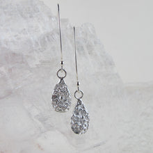 Load image into Gallery viewer, Barnacle imprinted dangle earrings from Kin Beach, Vancouver Island - Swallow Jewellery