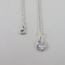 Load image into Gallery viewer, Driftwood imprinted necklace from Mystic Beach, Vancouver Island - Swallow Jewellery