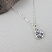 Load image into Gallery viewer, Douglas Fir tree bark imprinted short necklace from Victoria, BC - Swallow Jewellery