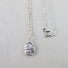 Load image into Gallery viewer, Douglas Fir tree bark imprinted short necklace from Victoria, BC - Swallow Jewellery