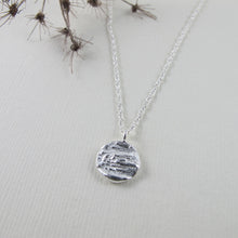 Load image into Gallery viewer, Douglas Fir tree bark imprinted short necklace from Victoria, BC - Swallow Jewellery
