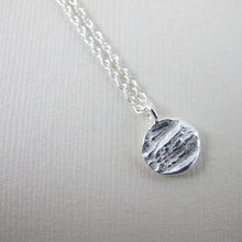 Load image into Gallery viewer, Douglas Fir tree bark imprinted short necklace from Victoria, BC - Swallow Jewellery