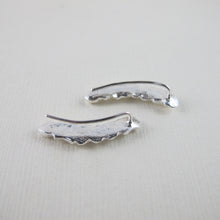 Load image into Gallery viewer, Cedar leaf imprinted ear climbers from Victoria, BC - Swallow Jewellery