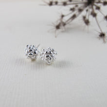 Load image into Gallery viewer, Blackberry imprinted earring studs from the Galloping Goose Trail - Swallow Jewellery