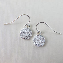 Load image into Gallery viewer, Barnacle imprinted dangle earrings from Kin Beach, Vancouver Island - Swallow Jewellery