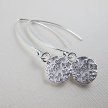 Load image into Gallery viewer, Barnacle imprinted dangle earrings from Kin Beach, Vancouver Island - Swallow Jewellery