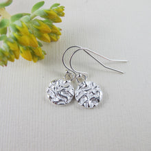 Load image into Gallery viewer, Seaweed imprinted dangle earrings from Dallas Road, Victoria - Swallow Jewellery