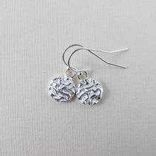Load image into Gallery viewer, Seaweed imprinted dangle earrings from Dallas Road, Victoria - Swallow Jewellery