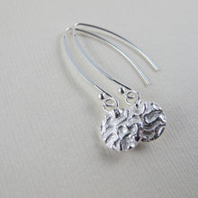 Load image into Gallery viewer, Seaweed imprinted dangle earrings from Dallas Road, Victoria - Swallow Jewellery