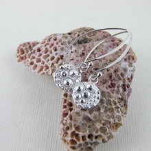 Load image into Gallery viewer, Sea urchin imprinted dangle earrings from MacKenzie Beach, Tofino - Swallow Jewellery
