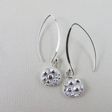 Load image into Gallery viewer, Sea urchin imprinted dangle earrings from MacKenzie Beach, Tofino - Swallow Jewellery