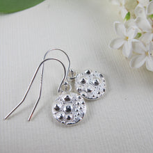Load image into Gallery viewer, Sea urchin imprinted dangle earrings from MacKenzie Beach, Tofino - Swallow Jewellery
