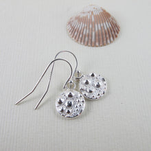 Load image into Gallery viewer, Sea urchin imprinted dangle earrings from MacKenzie Beach, Tofino - Swallow Jewellery
