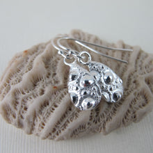Load image into Gallery viewer, Sea urchin imprinted dangle earrings from MacKenzie Beach, Tofino - Swallow Jewellery