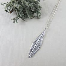 Load image into Gallery viewer, Willow leaf imprinted short necklace from Galiano Island, BC - Swallow Jewellery