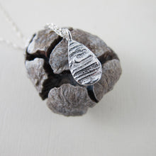Load image into Gallery viewer, Arbutus bark imprinted necklace from Galiano Island, BC - Swallow Jewellery