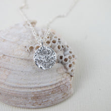 Load image into Gallery viewer, Barnacle imprinted necklace from Kin Beach, Vancouver Island - Swallow Jewellery