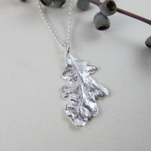 Load image into Gallery viewer, Oak leaf and acorn necklace from Victoria, BC - Swallow Jewellery