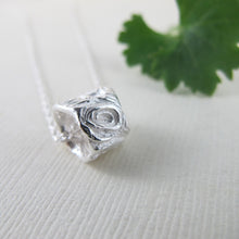 Load image into Gallery viewer, Driftwood imprinted infinity bead necklace from Mystic Beach, Vancouver Island - Swallow Jewellery