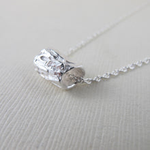 Load image into Gallery viewer, Arbutus bark imprinted infinity bead necklace from Galiano Island, BC - Swallow Jewellery