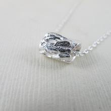Load image into Gallery viewer, Arbutus bark imprinted infinity bead necklace from Galiano Island, BC - Swallow Jewellery