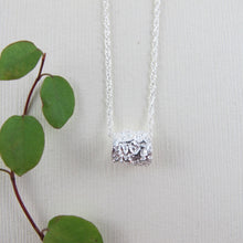 Load image into Gallery viewer, Whale bone imprinted infinity bead necklace from Victoria, BC - Swallow Jewellery