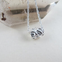 Load image into Gallery viewer, Seaweed imprinted infinity bead necklace from Dallas Road, Victoria - Swallow Jewellery
