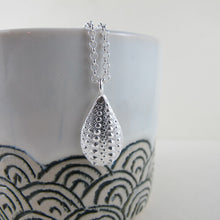 Load image into Gallery viewer, Sea urchin imprinted long necklace from Middle Beach, Tofino - Swallow Jewellery